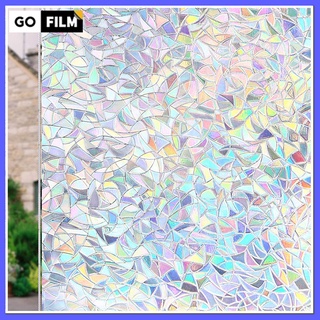 [จัดส่งในไทย] ฟิล์มติดกระจก Rainbow Static 3D ฟิล์มความเป็นส่วนตัว ฟิล์มตกแต่งแบบคงตัว ควบคุมความร้อนแบบไม่ยึดติด ป้องกั