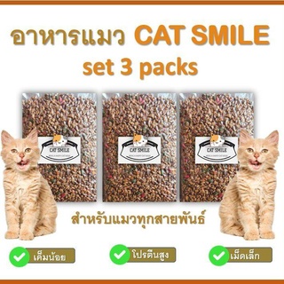 BD-  Cat Smile อาหารแมวรสปลารวมทะเล สูตรเค็มน้อย 3 kg