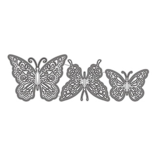 Stat Three Butterflies Metal Cutting Dies Stencil DIY Scrapbooking Album Paper Card