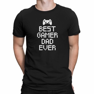 เสื้อยืดสีขาวเสื้อยืด ผ้าฝ้าย 100% พิมพ์ลาย Best Gamer Dad Ever FatherS Day คุณภาพสูง เหมาะกับของขวัญวันพ่อ สําหรับผู้ช