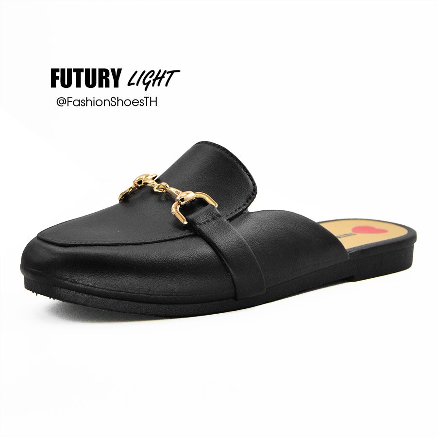 FUTURY แท้ 1919 รองเท้าแตะยางแบบสวมเปิดส้น แต่งอะไหล่