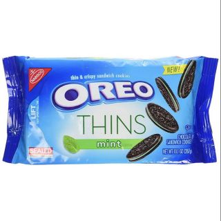 ⚡พร้อมส่ง⚡oreo thins รส mint🍪 โอรีโอ้  มิ้นท์ ✅ จาก อเมริกา🇺🇲