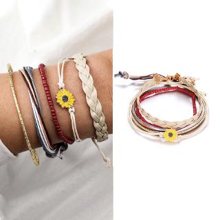 Handmade Sunflower Bracelet Rope Women New