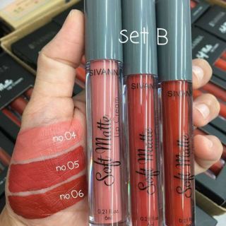 HF359 Sivanna Lip Soft Matte เซต 3 แท่ง