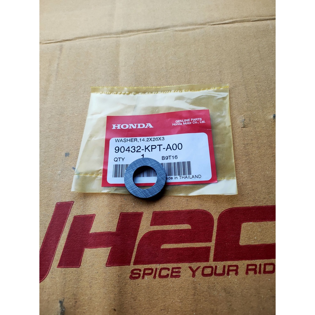 90432-KPT-A00แหวนรองน๊อตยึดคลัทช์หลังแท้เวฟ125ปลาวาฬทุกรุ่น,1ชิ้น อะไหล่แท้HONDA