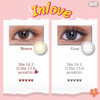 protrendcolor : คอนแทคเลนส์ รุ่น Inlove brown / Inlove gray