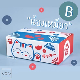 กล่องพัสดุ กล่องไปรษณีย์ กล่องเพื่อนรัก ไซส์ B ลายน้องเหมียว