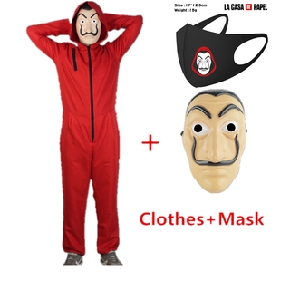 New mask Salvador Dali La Casa De Papel Costume &amp; Face Mask Cosplay The House of Paper Playing Party Adult Cosplay Money Heist