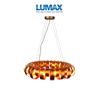 LUMAX โคมไฟแขวนพร้อมหลอดไฟ อลูมิเนียม สีทอง รุ่น Warp PSA72-018