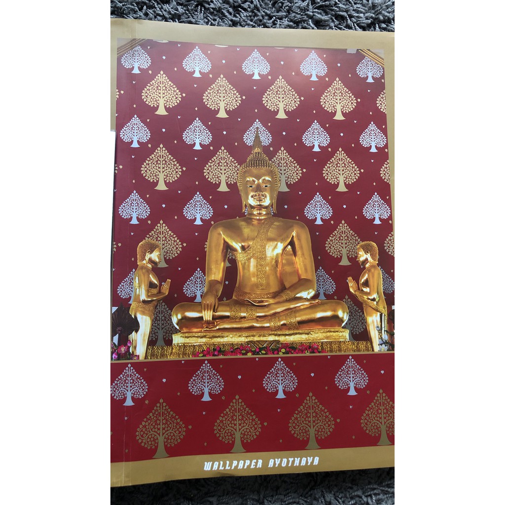 MDwallpaper วอลเปเปอร์ติดผนังชนิดทากาว AYOTAYA ลายใบโพธิ์