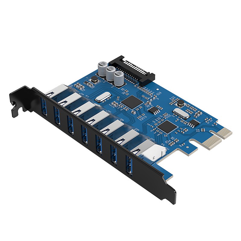 Pci Express Card อะแดปเตอร์ USB 7 พอร์ต ORICO PVU3-7U USB 3.0