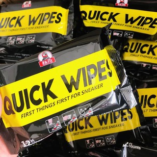 QUICK WIPES! ผ้าเช็ดทำความสะอาดรองเท้า(ของแท้) ขนาด 12 ชิ้น