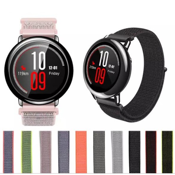 สายผ้าไนลอน 22 มม. Amazfit Pace / GTR 4 / GTR 3,3 Pro / GTR 47 / GTR 2,2e / Watch GT / GT2 46 สลักปล
