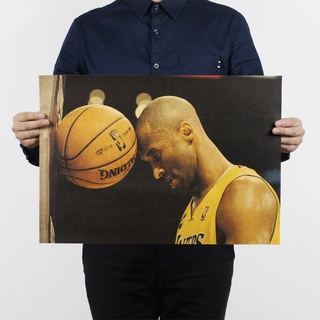 Kobe M/As long as the heart is determined/NBA basketball inspirational/kraft paper poster 51x36cm