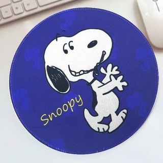 SNOOPY B  แผ่นรองเมาส์  แผ่นรองเม้าส์  ลายการ์ตูน snoTopy  blue ขนาด 23 cm สวยงาม สนูปปี้ น่ารัก งานสวย งานดี  MANOPNEST