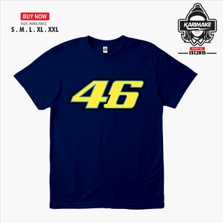 เสื้อยืดผ้าฝ้ายพิมพ์ลายแฟชั่น เสื้อยืด พิมพ์ลายรถยนต์ Motogp Valentino Rossi VR46