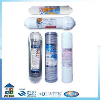 AQUATEK UF Alkaline Mineral ไส้กรองน้ำดื่ม ไส้กรองน้ำแร่ ไส้กรองน้ำด่าง 5-6 ขั้นตอน