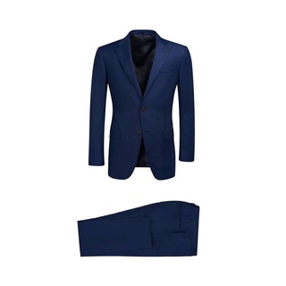 KINGMAN Navy Blue Tailor fit Suit เสื้อสูทตัดใหม่ สีเหลือง เบลเซอร์ แฟชั่น สั่งตัดตามสัดส่วนได้