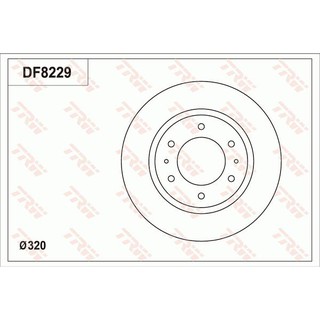 TRW จานเบรคหน้า Pajero sport ปาเจโร่ สปอรต์ III 2.4 // 2,4WD 15-ON DF8229S