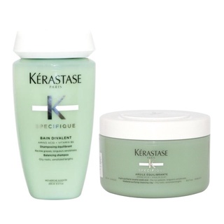 Kerastase Bain divalent 250 ml หรือ ทรีทเม้นท์ 250 ml เคเรสตาส โคนผมมัน ปลายผมแห้ง โคนมัน ผมมัน