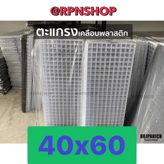 40x60 ตะแกรงลวดเหล็กชุบพลาสติก ทำกรง แขวนของ ตะแกรงขายของ ตะแกรงเหล็ก กรงสัตว์เลี้ยง 40*60