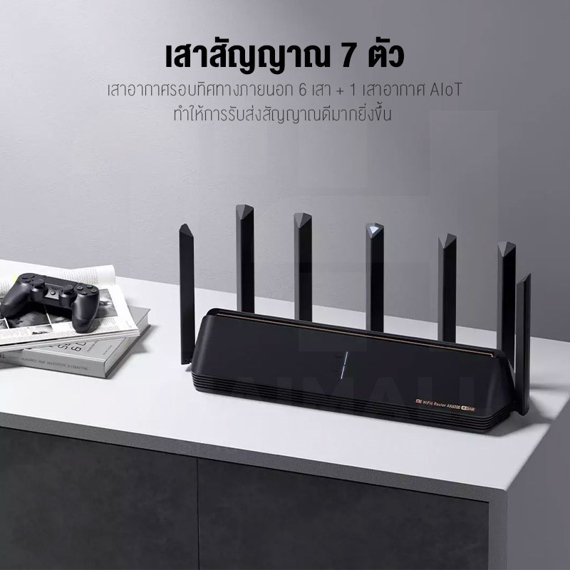 3249 บ.โค้ด 4U29WZW9 Xiaomi Mi Router AX6000 AIoT WiFi6 IoT 5G เราเตอร์ ...