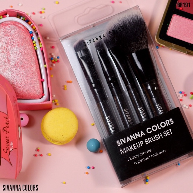 (BR191) ชุดแปรงเล็ก 4 ชิ้น ซีเวนน่า Sivanna Colors