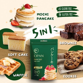 แป้งแพนเค้กโอปัน  กลูเตนฟรี ขนาด 400 กรัม  OPAN Pancake Gluten Free , Suger Free เกรดพรีเมี่ยม