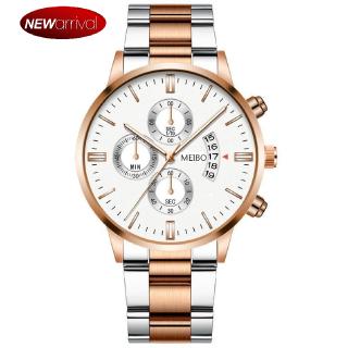 นาฬิกาผู้ชาย สเเตนเลส quartz watch steel waterproof men watches