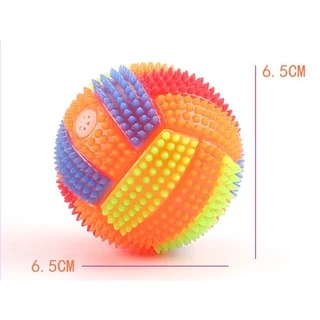 ลูกบอล มีไฟ led มีเสียงเวลาบีบ ใหญ่ 6.5 cm ของเล่น ของเล่นเด็ก บอลเด้งดึ๋ง Flashing ball light up คละสี
