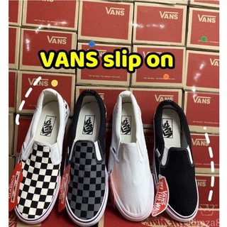 แวนสลิปออน🍭มีเก็บเงินปลายทาง 🍭vans slip on แวนตาราง แวนสวม แวนหมากรุก รองเท้าแวน รองเท้สผ้าใบ