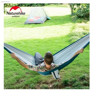 Naturehike เปลสนาม รุ่น Single Hammock และ Double มี 3 สีให้เลือก พกพาง่าย น้ำหนักเบา รับน้ำหนักได้ถึง 180Kg.