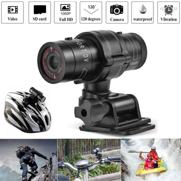 F9 Mini Bike Camera HD Motorcycle Helmet Sports Action Camera Video DV
