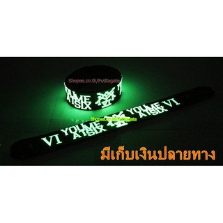 You Me At Six  Wristband ริสแบนด์ เรืองแสง กำไลยาง ปั๊มนูน วงร็อค pg225 ส่งไว