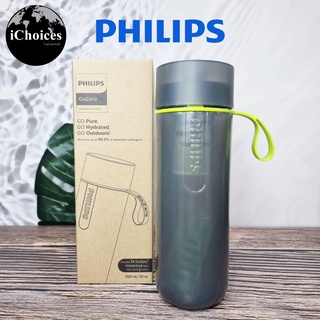 [Philips] GoZero Hydration Bottle 590 ml + GoZero Adventure Filter ฟิลิปส์ ขวดน้ำ แบบบีบได้ + ไส้กรอง AWP2722GRO/37