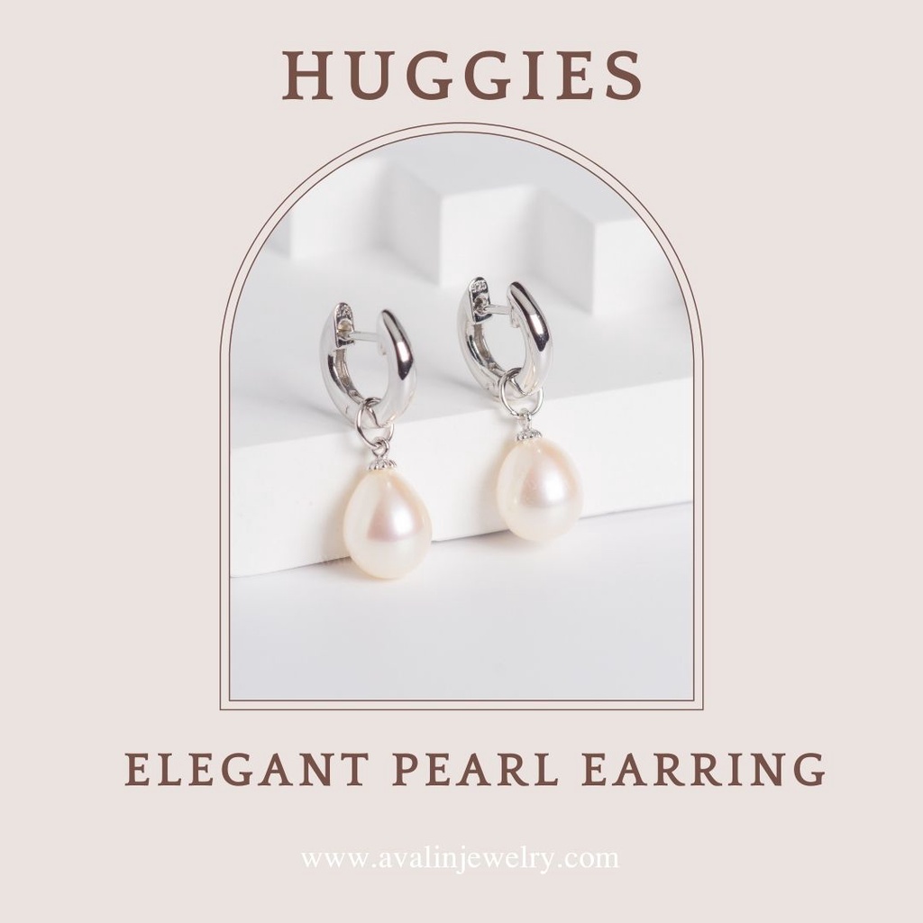 ต่างหูไข่มุกแท้ Huggies Pearl Earrings | S925 (ปลอดภัยเหมาะกับคนแพ้ง่าย)