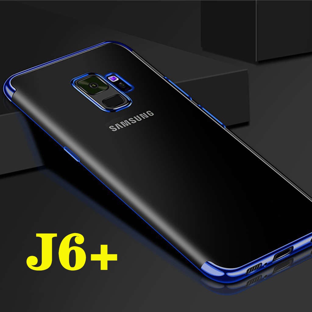 Case Samsung galaxy J6+ j6 Plus เคสนิ่ม ขอบสีหลังใส เคสกันกระแทก สวยและบาง J6Plus เคสซีลีโคน สินค้าใหม่ ส่งจากไทย