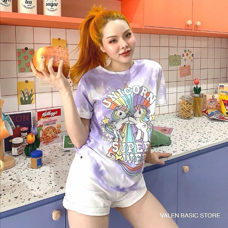 💥𝗡𝗲𝘄 𝗶𝗻💥เสื้อยืดมัดย้อม#เสื้อยืดผู้หญิง#ลายมัดย้อม#เสื้อValen#เสื้อยูนิคอน#เสื้อซาร่า#เสื้อยืดzara#เ