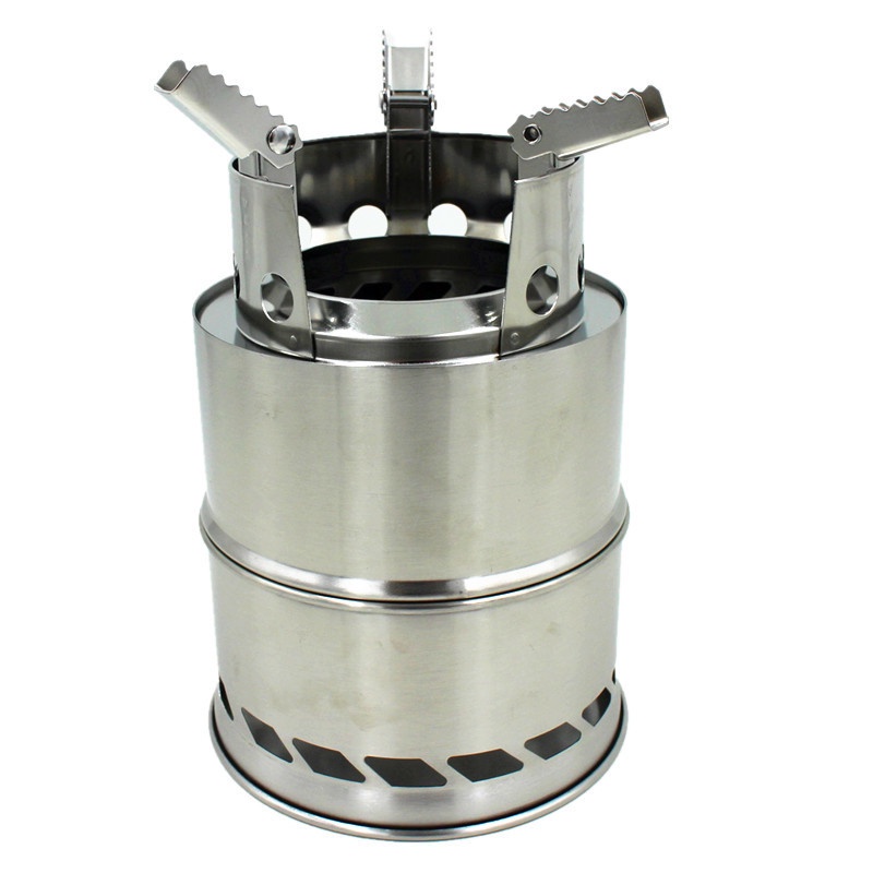 【New】Large Size Camping Wood Stove Portable Gas Firewood Burning Stove Outdoor Picnic BBQ Cooking Camping Stove Backpack #8