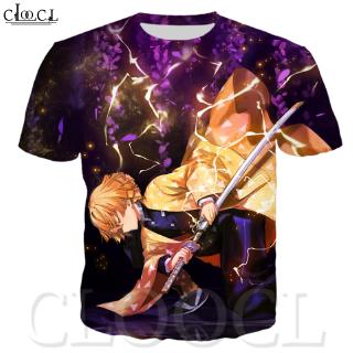 CLOOCL Anime Demon Slayer: Kimetsu No Yaiba Men Summer T-Shirt 3D Print Harajuku T-Shirt