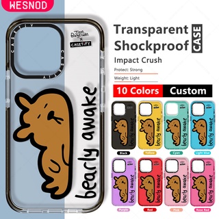 กันกระแทกใสแข็งแฟชั่นเคสโทรศัพท์มือถือ ลายกราฟฟิตี้ Jon Burgerman Bearly น่ารัก สําหรับ Iphone 13 Pro Max 12 Mini 11 Xs X Xr 7 8 Plus 15 14คุณภาพสูงใสบางนิ่มTpu Casetifyซิลิโคนยี่ห้อโทรศัพท์มือถือไอโฟนปกป้องฝาปิด