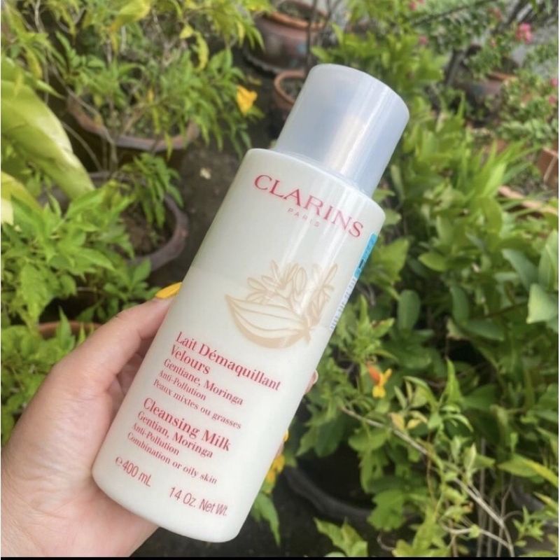 Clarins Cleansing Milk with Gentian moringa 400 ml (ไม่มีซีลจ้า)