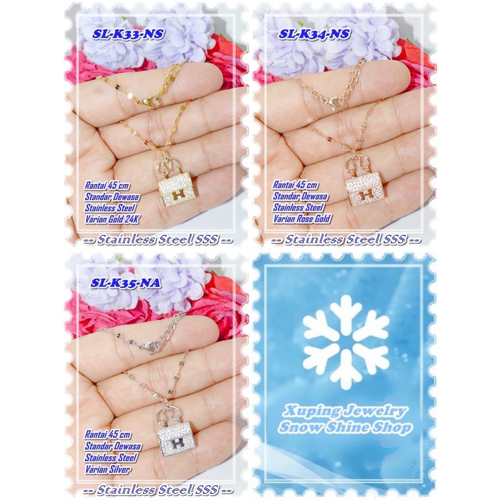 สร้อยคอสแตนเลส SL-K33-NS SL-K34-NS SL-K35-NA ดั้งเดิม