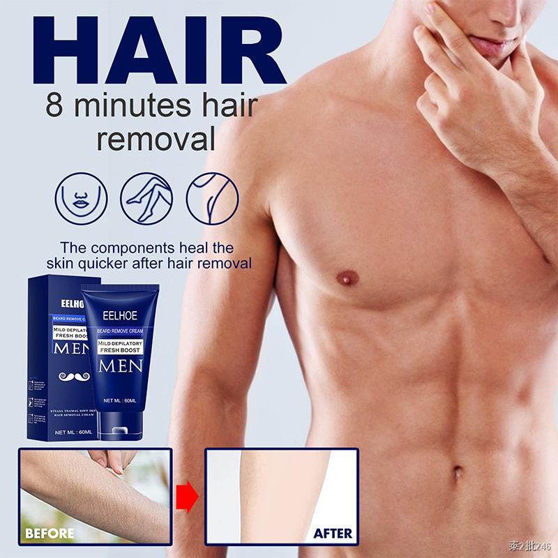 1Pcs Men's Hair Removal Cream Beard Armpit Chest Hands Legs Privates Gentle  Nourish Convenient Red Myrrh Body Skin Care | Shopee Thailand