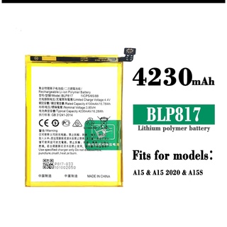 แบตเตอรี่ A15 / A15s / A16K BLP817 Battery For A15 2020 / A15s รับประกัน 6 เดือน