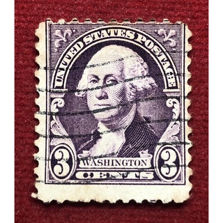 แสตมป์UNITED STATES POSTAGE WASHINGTON 3 CENTS ชิดขอบบน