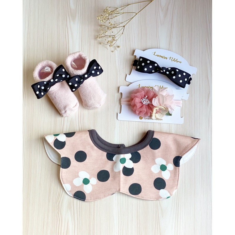 Eowyn Bibs Set Baby Bandana Baby Slabber ที่คาดผมเด็ก