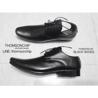 Leather Black Shoes รองเท้าหนังหัวแหลม