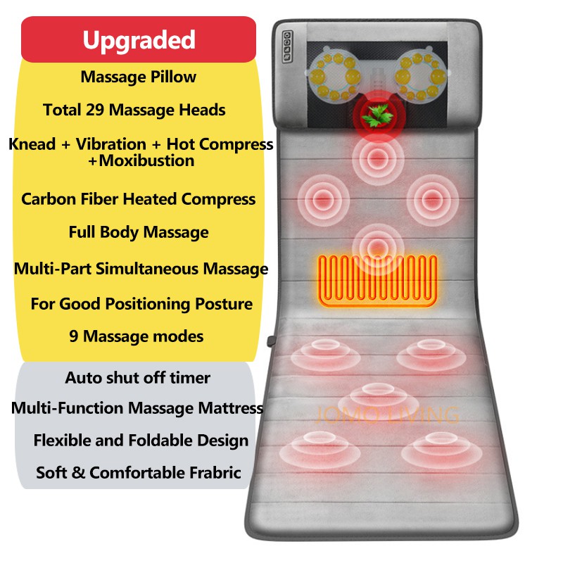 FULL BODY Massage Mat MultiFunctional Electric Shiatsu Heating Massage