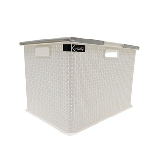 กล่องหูหิ้ว KEY WAY DW-220 29x19x13.3 ซม. สีขาว